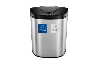 Insignia 18 Gal Automatic Trash Can with Recycle and Waste Divider - Stainless steel